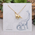 ZAD - Prehistoric Times Gold Brontosaurus Necklace