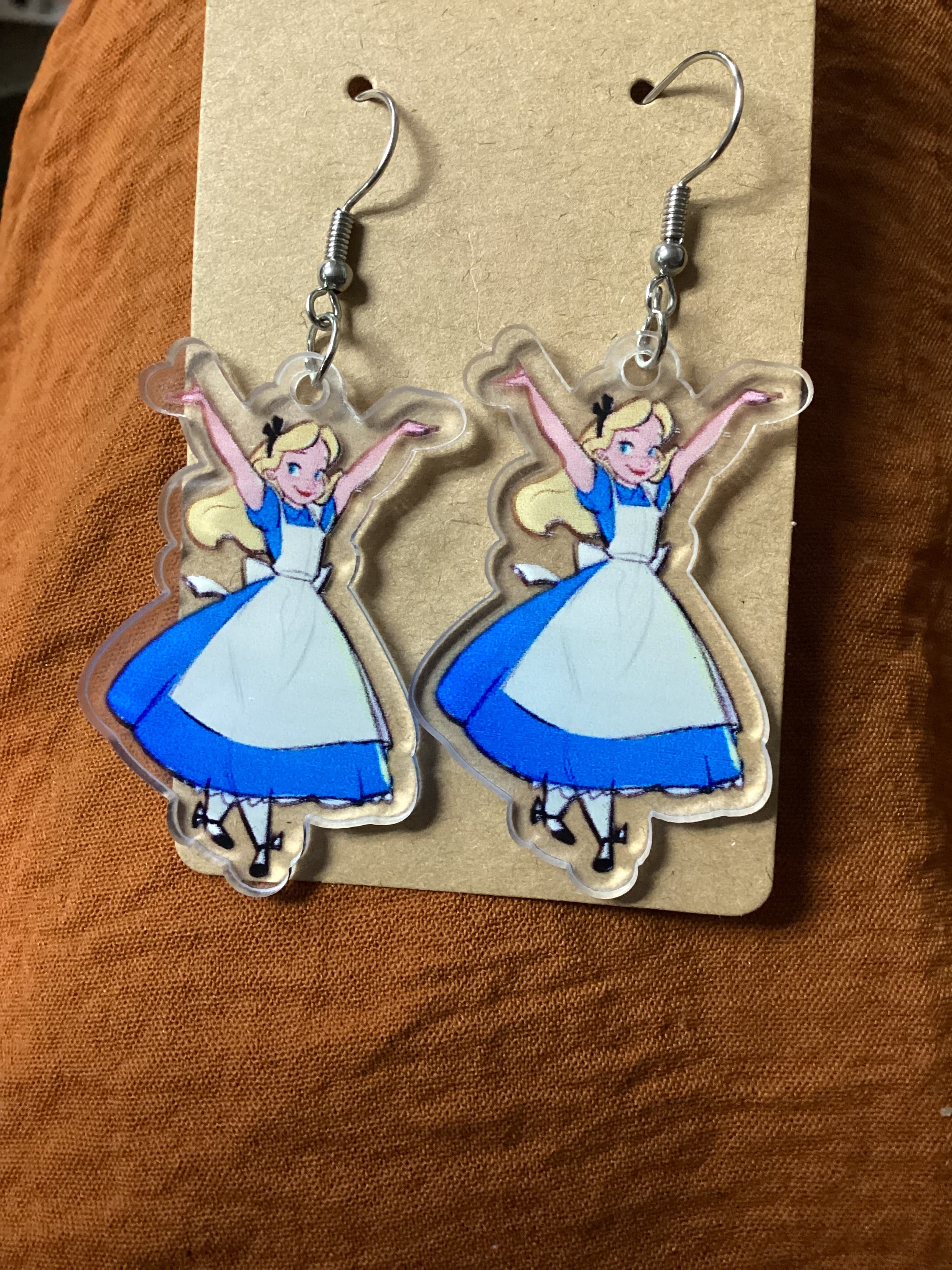 Resin Happy Alice Inspired Earrings