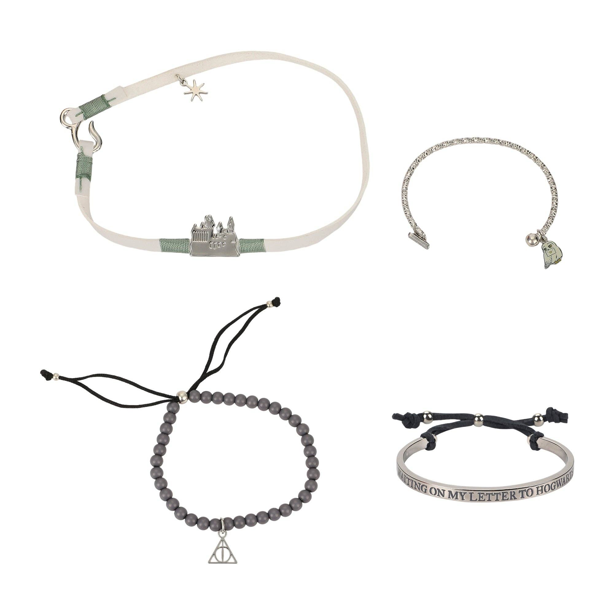 Bioworld Merchandising - Harry Potter 4 Pack Bracelet Set - Waiting On My Letter To Hogwarts
