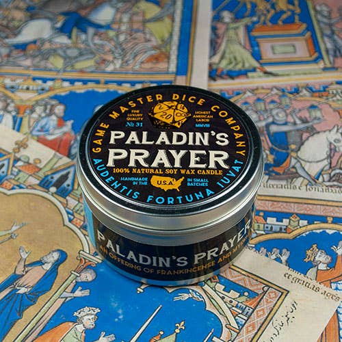 Game Master Dice - Paladin's Prayer Gaming Candle