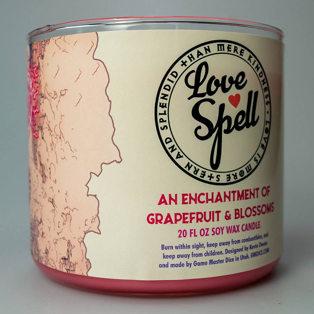 Game Master Dice - Love Spell Gaming Candle