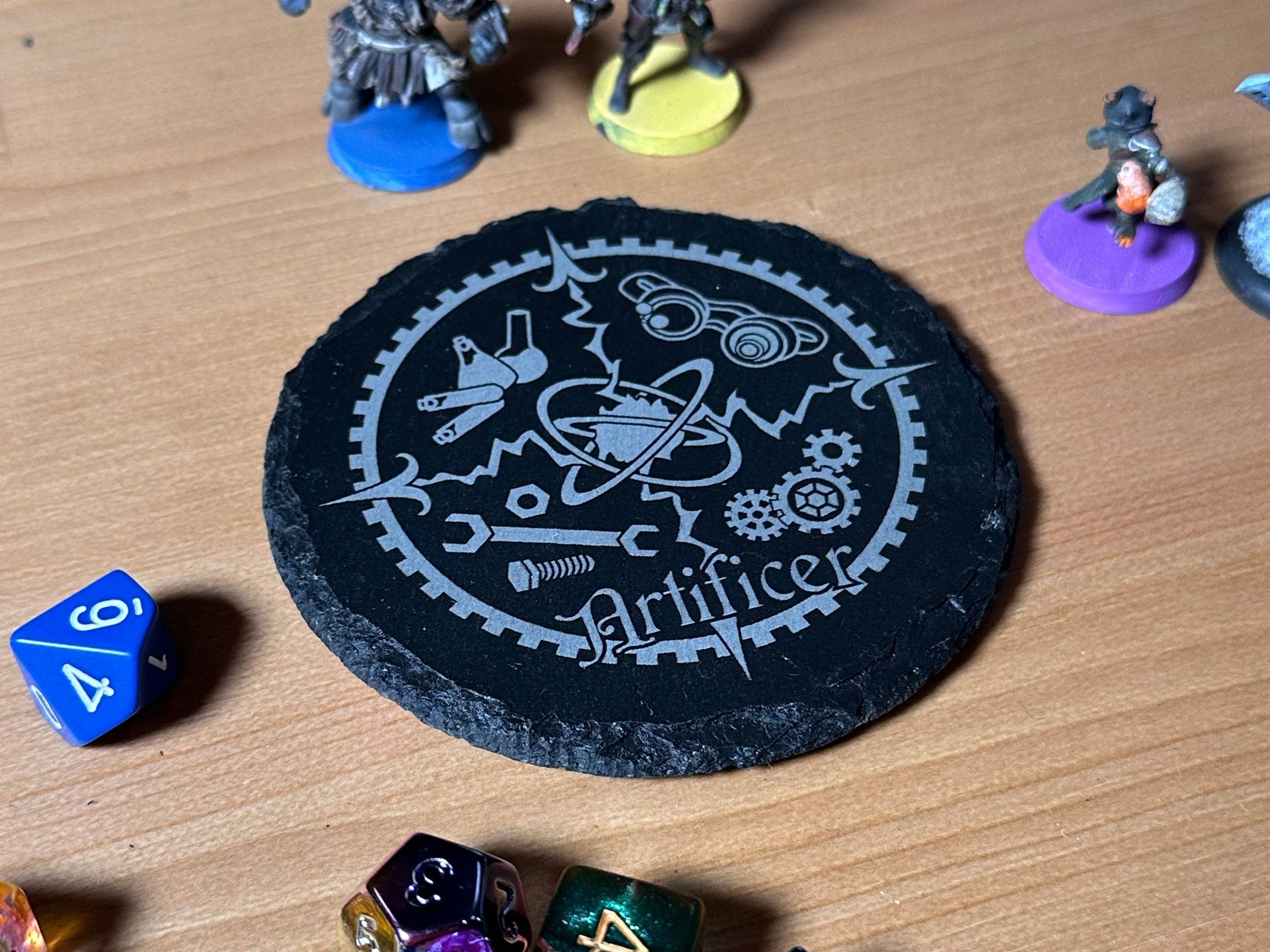 Game Master Dice - D&D Class Slate Coaster