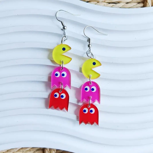 Pac-Man Inspired Earrings