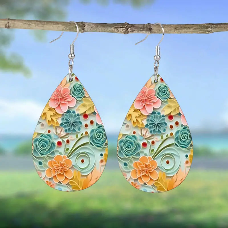 Pastel Flower Detail Earrings