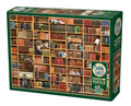 Outset Games and Cobble Hill Puzzles - The Cat Library 1000pc puzzle