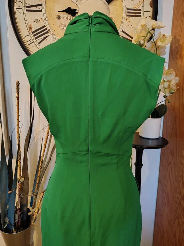 Ted Baker London Green Cowl Neck Midi Dress | Size 1