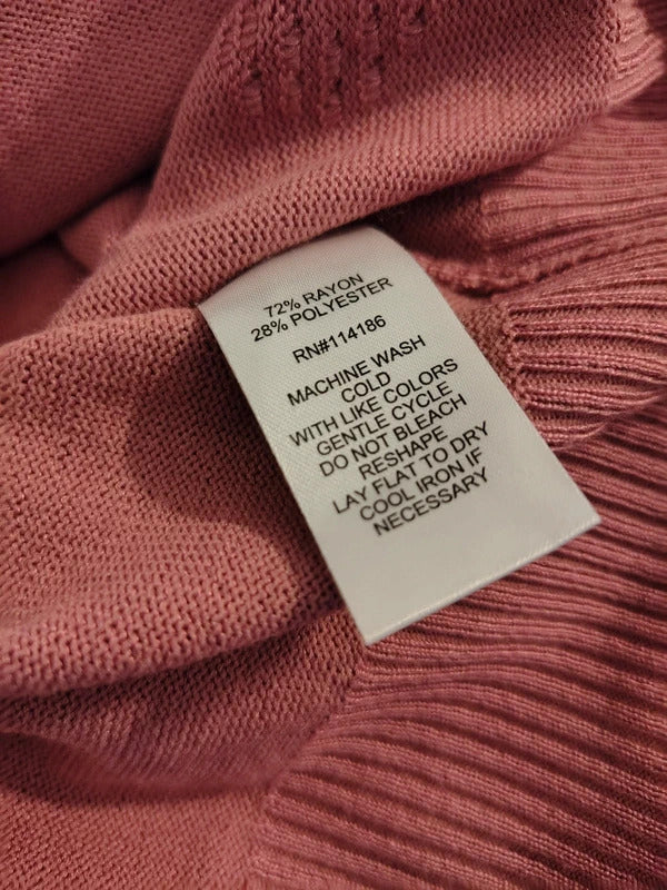 Love Scarlett Pink Heart Turtleneck Sweater | Large