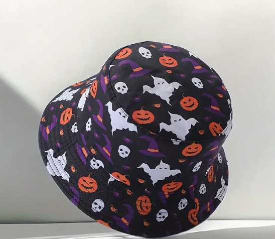 Halloween ghosts & Pumpkins Bucket Hat