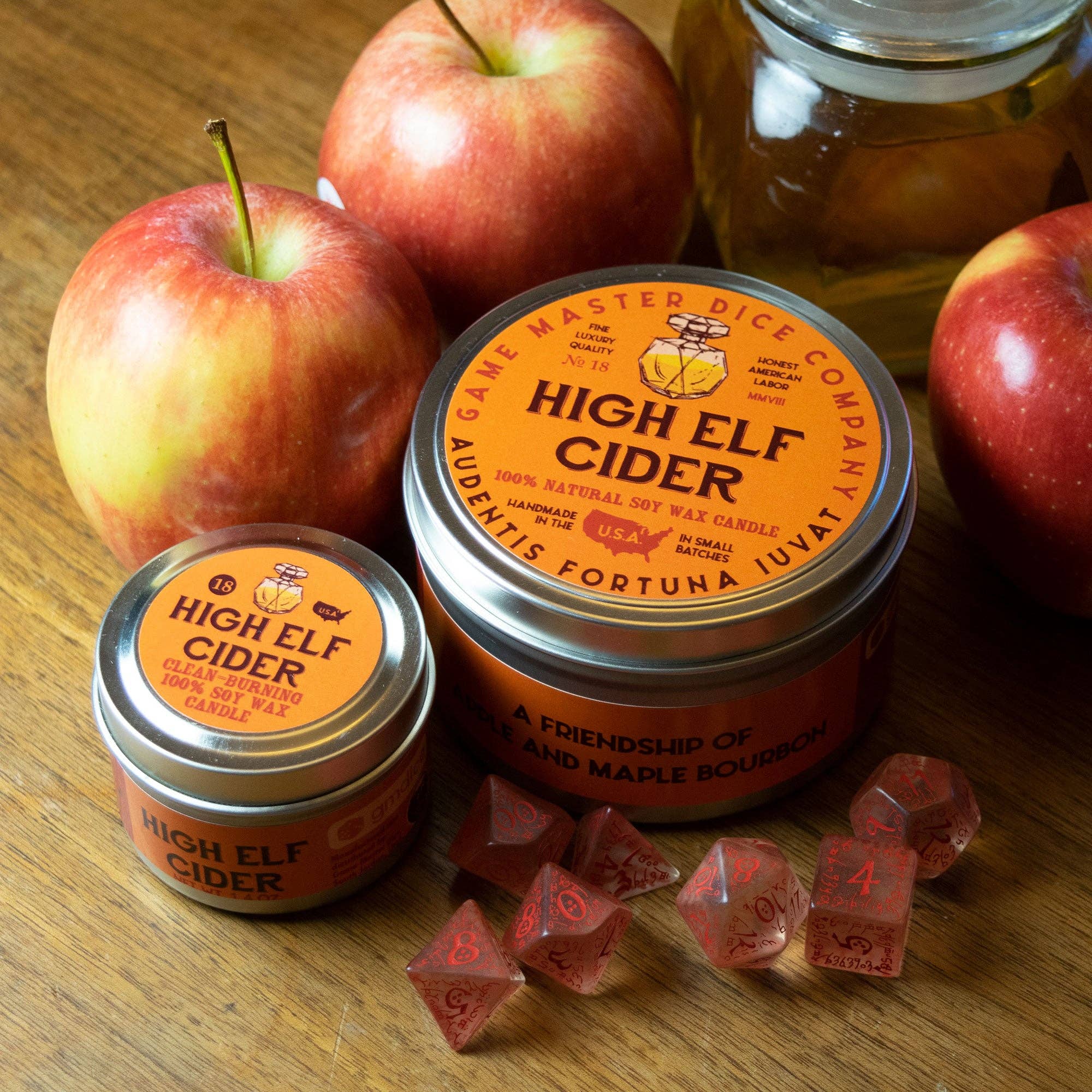Game Master Dice - High Elf Cider Gaming Candle