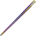 Flat Korean Stainless Steel Chopsticks Iridescent Rainbow