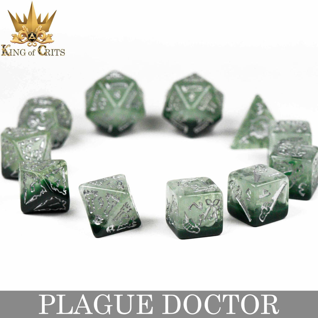 DNDDICE.COM - Plague Doctor - 11 Dice Set