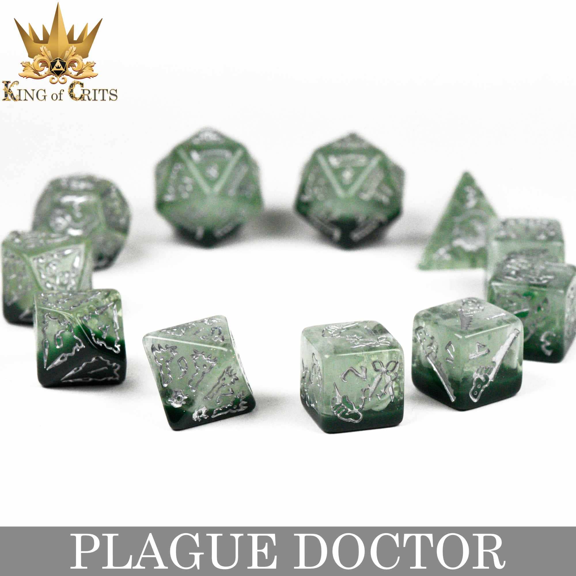 DNDDICE.COM - Plague Doctor - 11 Dice Set