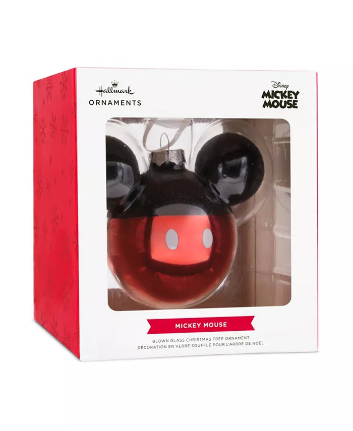 Christmas Ornament Disney Mickey Mouse Icon Blown Glass