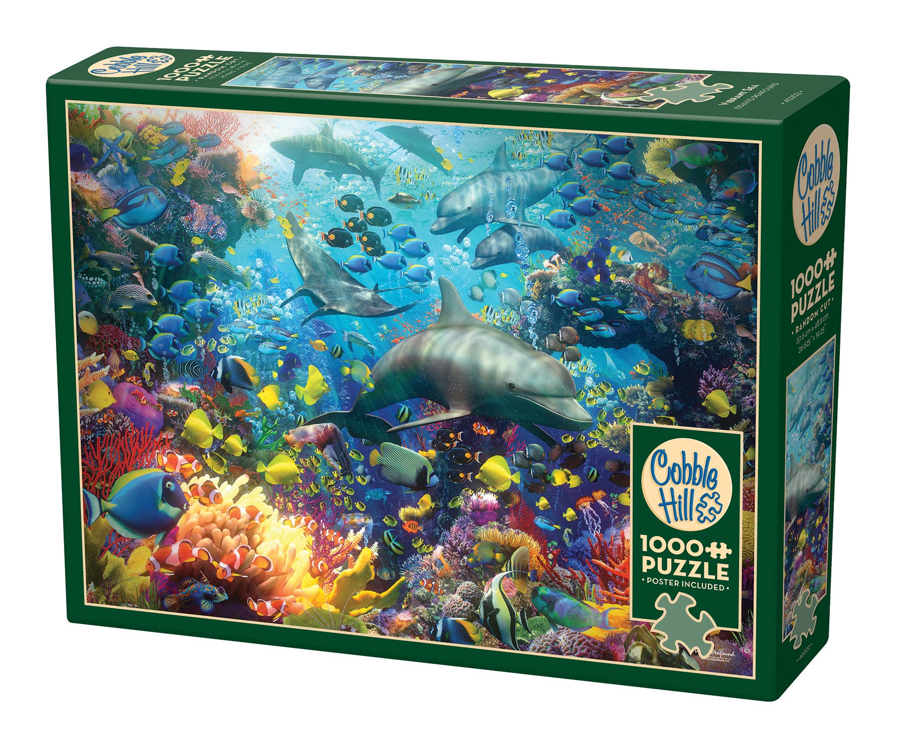 Outset Games and Cobble Hill Puzzles - Vibrant Sea 1000pc puzzle