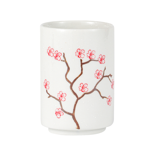 Urban Tokyo - Cherry Blossoms Sakura Yunomi Style Tea Cup Reactive Glaze 10 fl oz