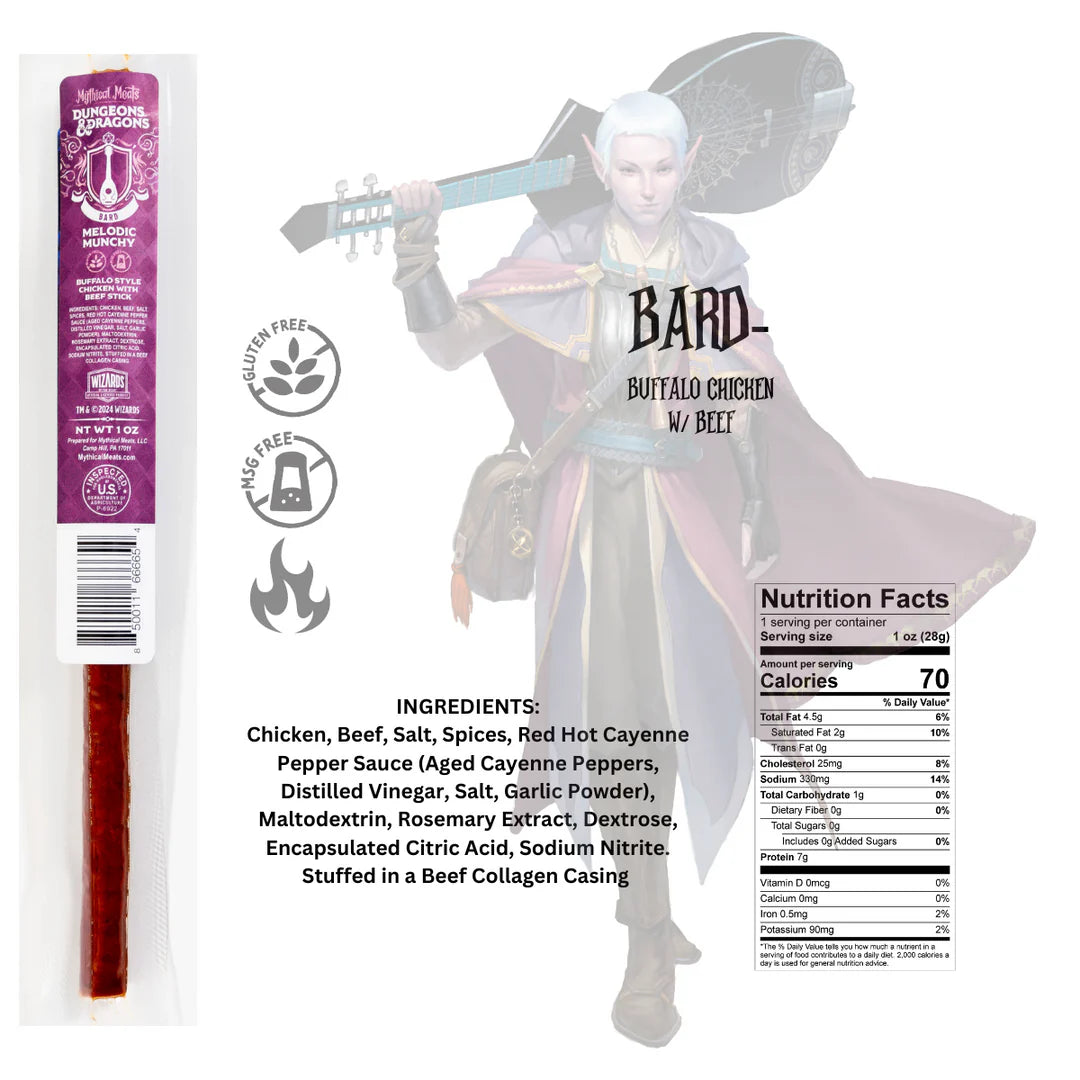 Mythical Meats: Dungeons & Dragons Variety Meat Sticks 1oz
