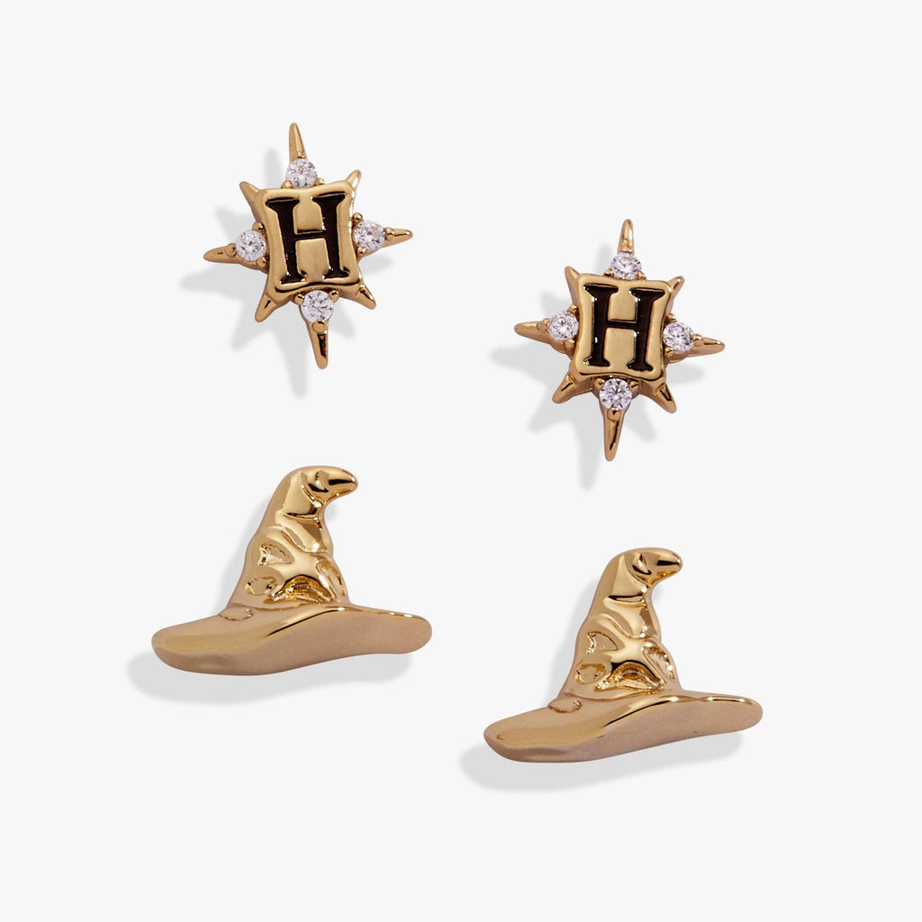 Alex and Ani - Harry Potter™ Hogwarts & Sorting Hat Earring Set of 2