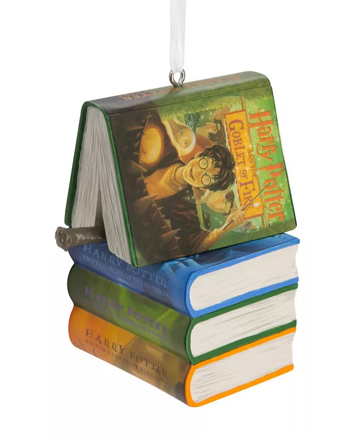 Harry Potter Books and Wand Christmas Ornament