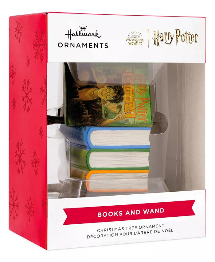 Harry Potter Books and Wand Christmas Ornament