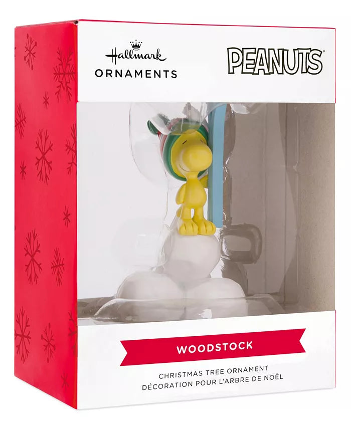 Peanuts Woodstock W/Snowballs Christmas Ornament