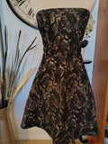 Express Strapless Snake Print Fit & Flare Dress | Size 2