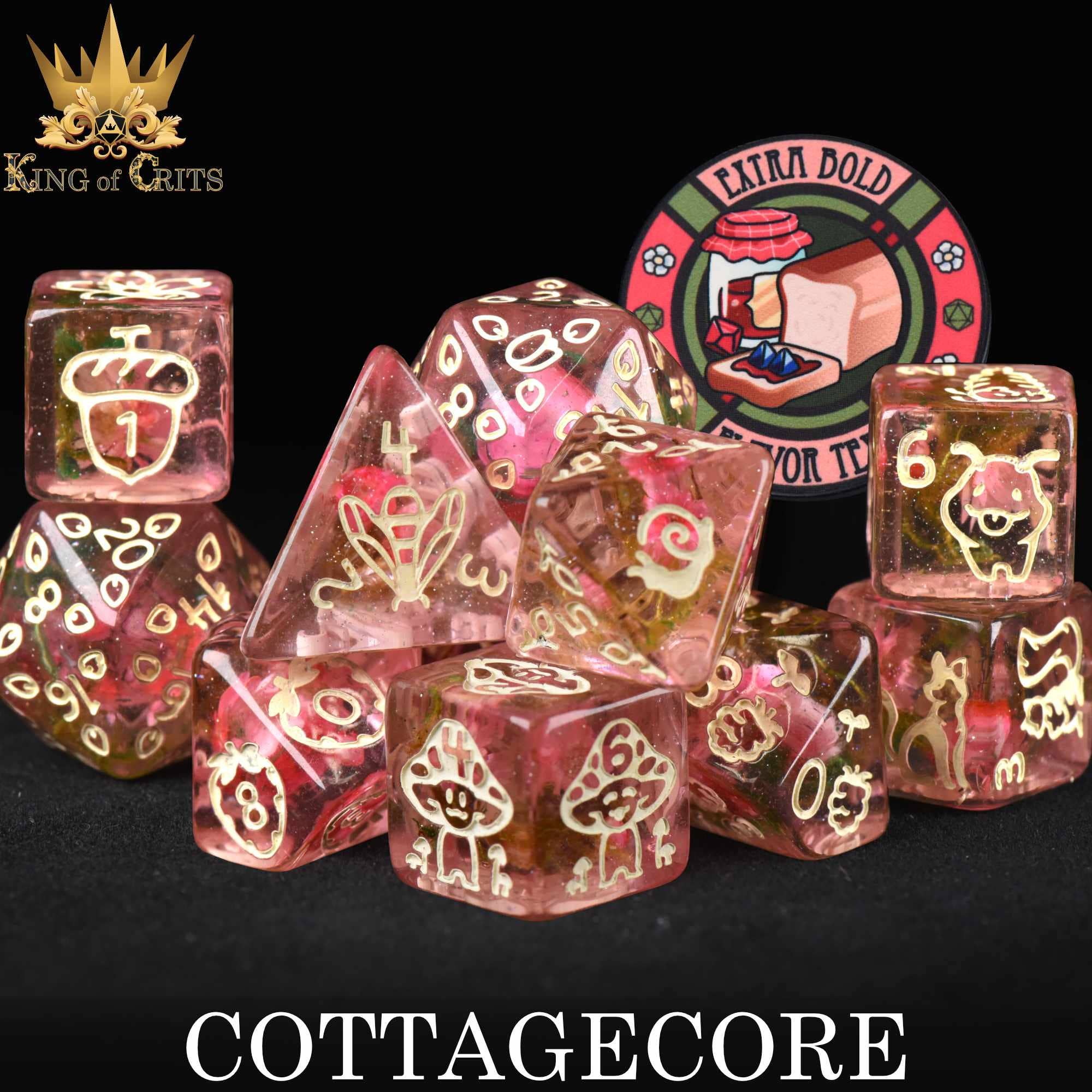 DNDDICE.COM - Cottagecore - 11 Dice Set