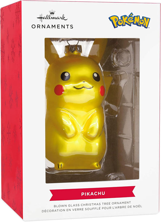 Pikachu Blown Glass Hallmark ornament