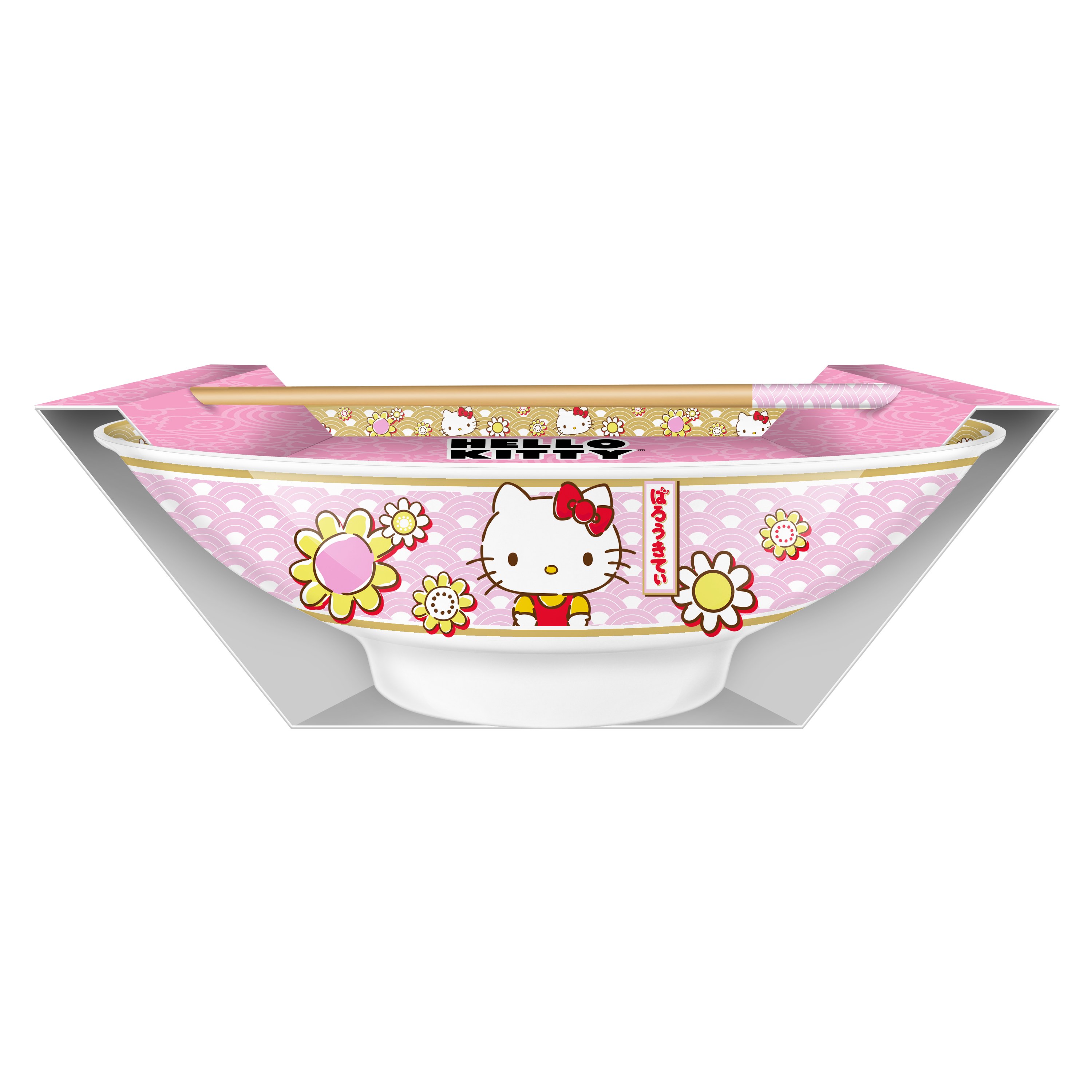 Silver Buffalo - Hello Kitty 30oz Ceramic Ramen Bowl with Chopsticks