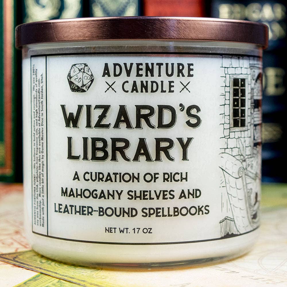 Game Master Dice - Wizard's Library Gaming Candle