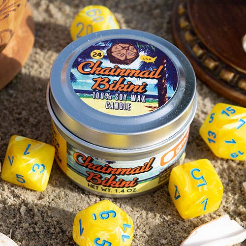 Game Master Dice - Chainmail Bikini Gaming Candle
