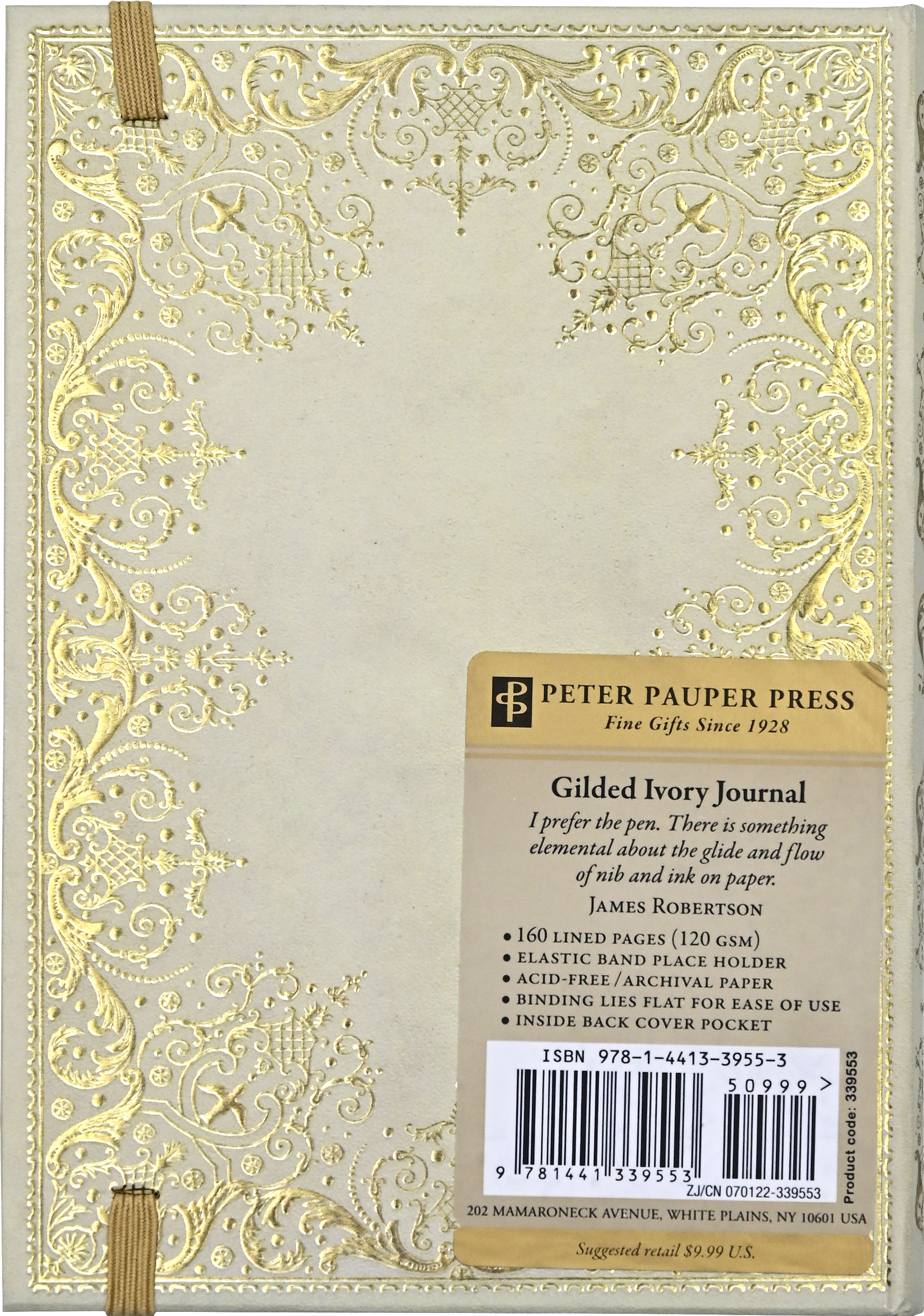 Peter Pauper Press - Gilded Ivory Journal