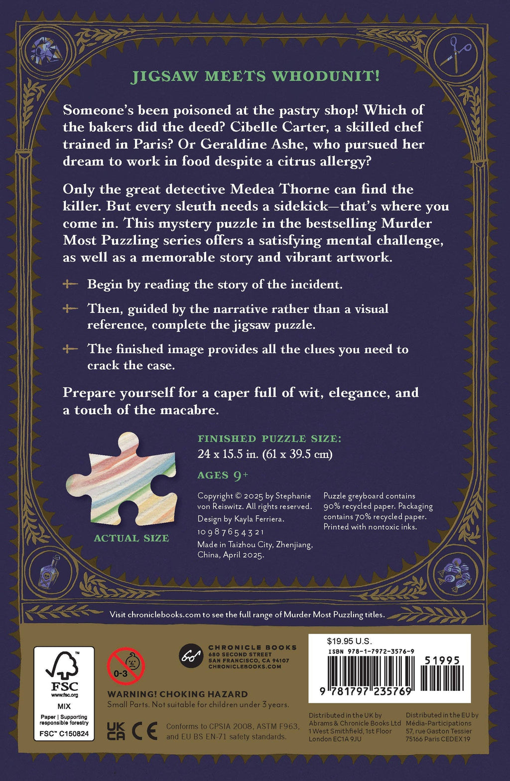 Chronicle Books - Murder Most Puzzling: Poisoned Patisserie 500-Piece Puzzle