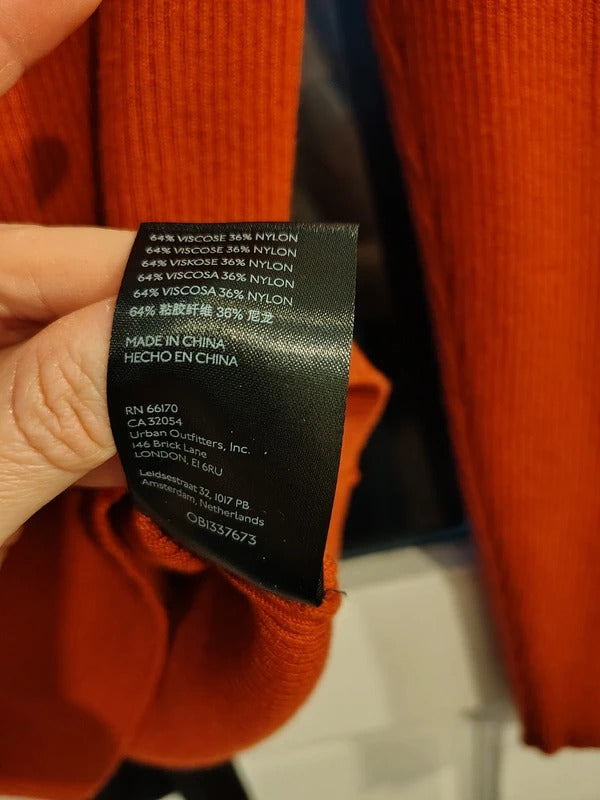Maeve by Anthropologie Rust Ribbed Sweater | Small