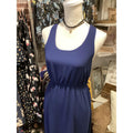 Lost April Navy Blue Shear Bottom Sleeveless Maxi Dress Sz S