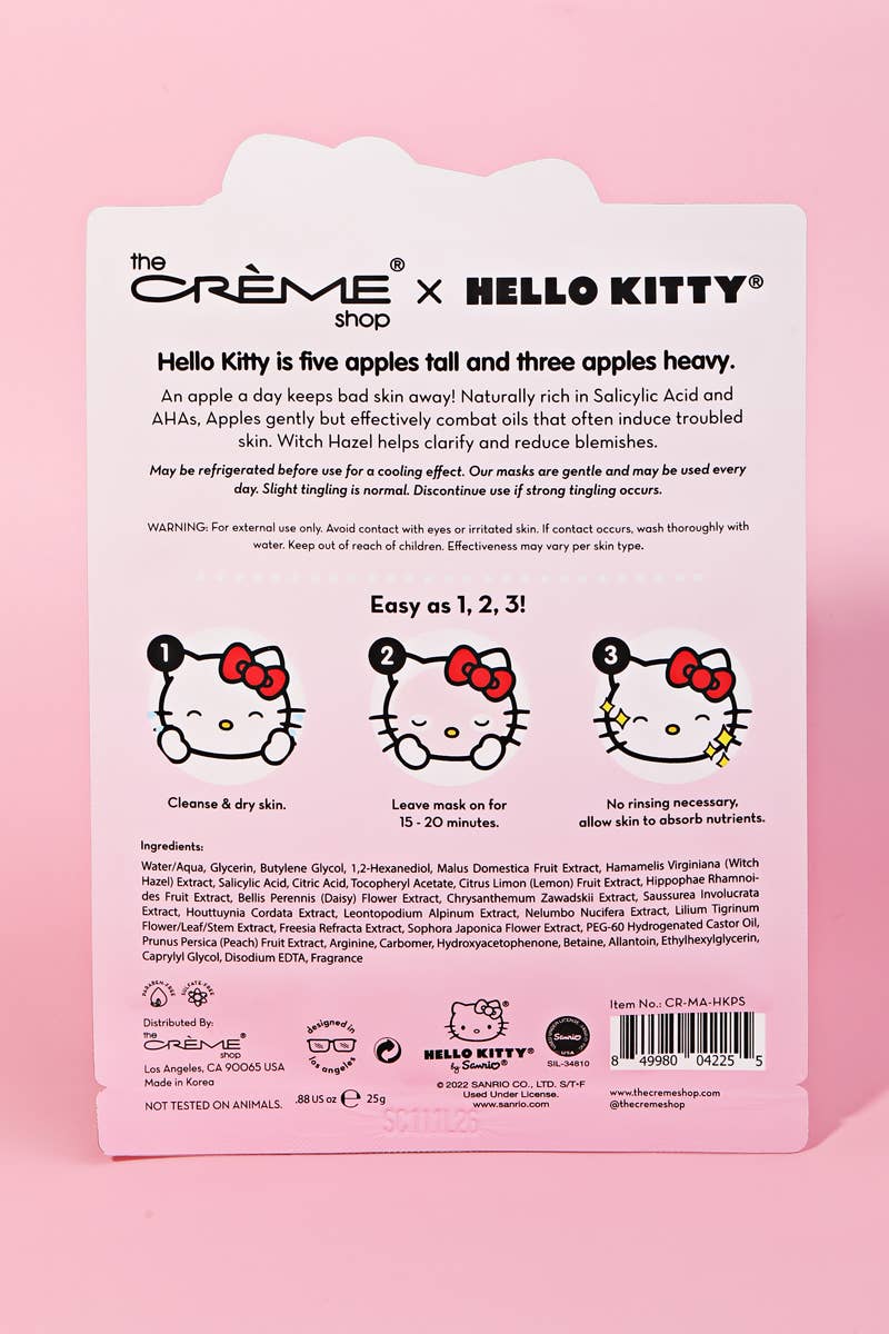 Apple Essence Hello Kitty Sheet Mask: ASSORTED
