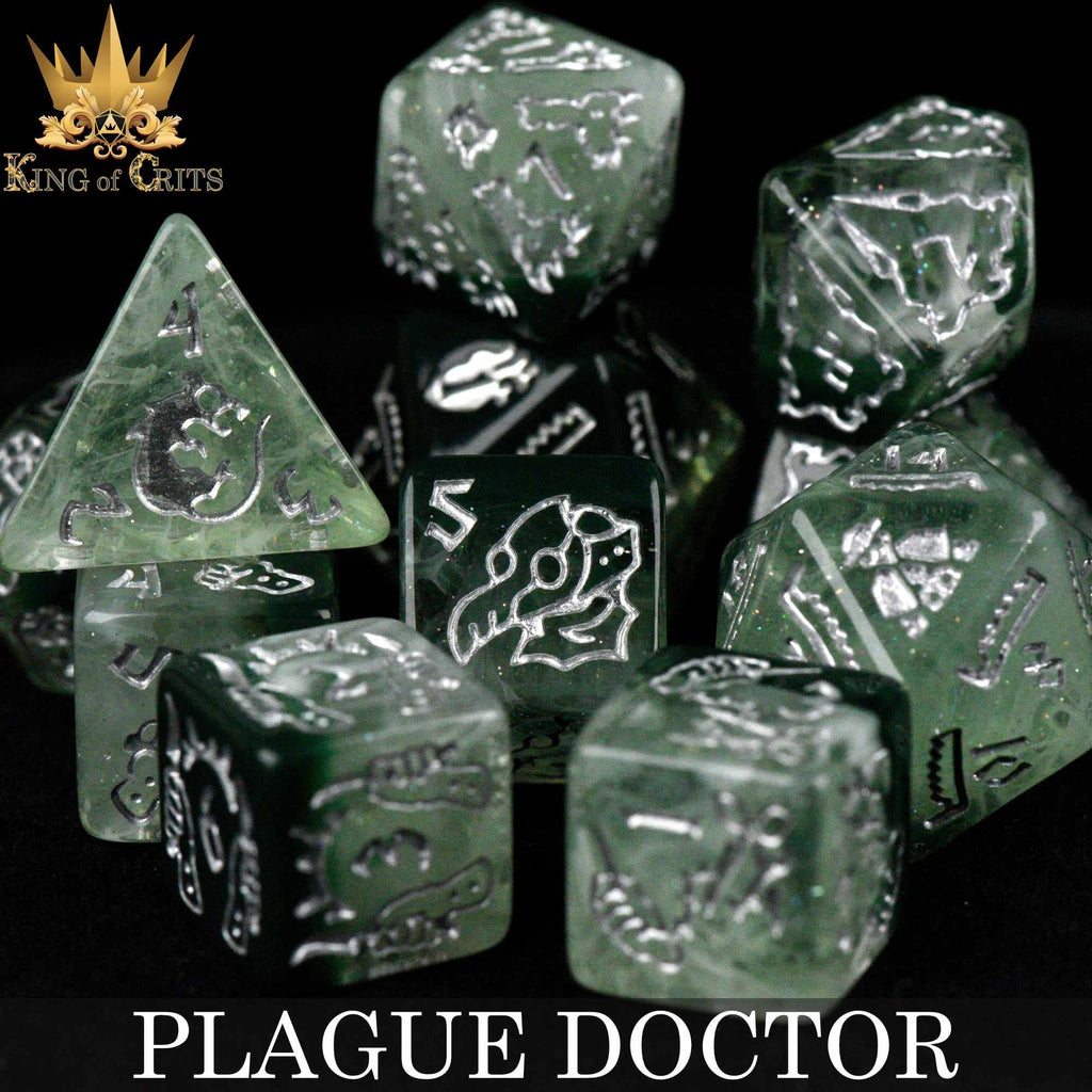 DNDDICE.COM - Plague Doctor - 11 Dice Set