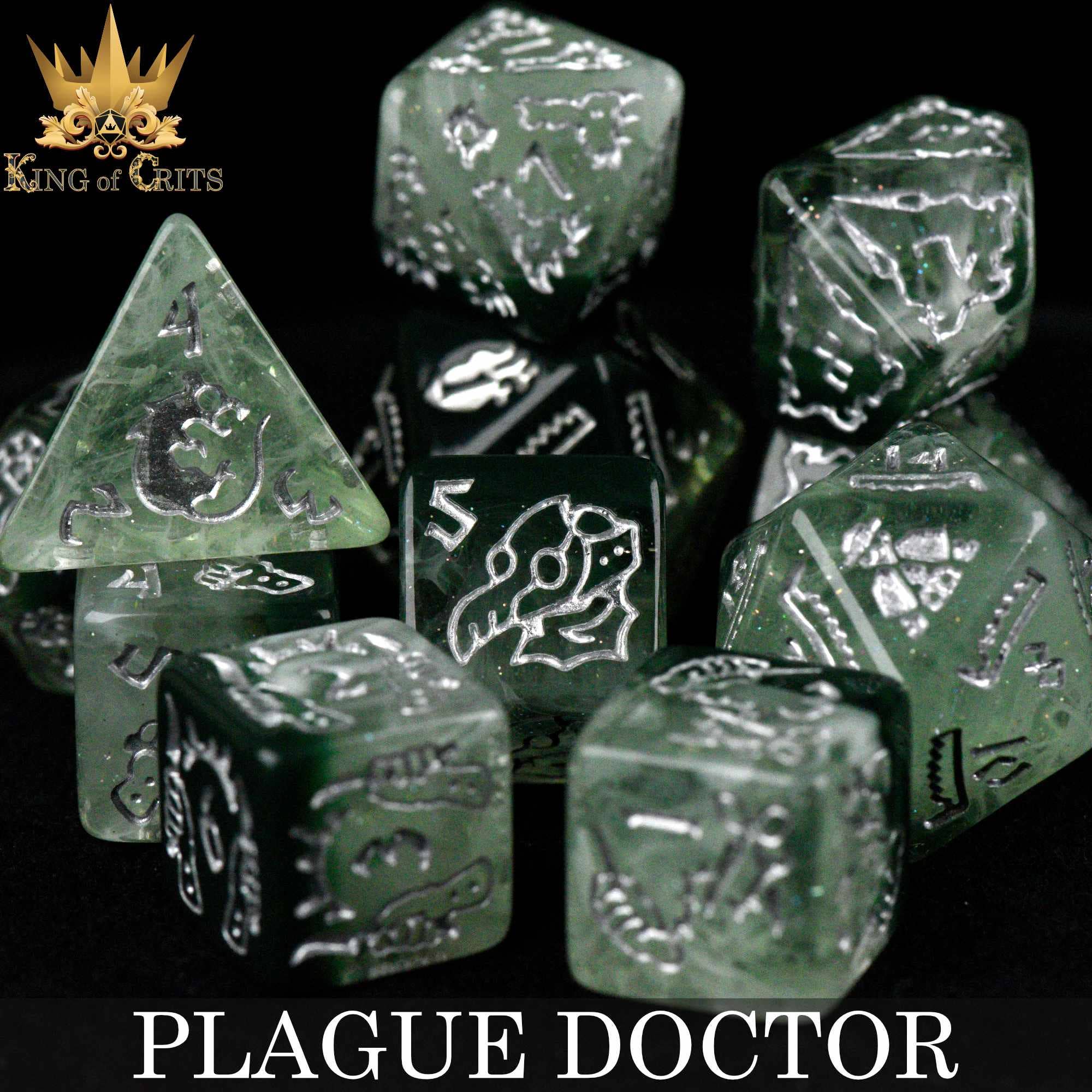 DNDDICE.COM - Plague Doctor - 11 Dice Set