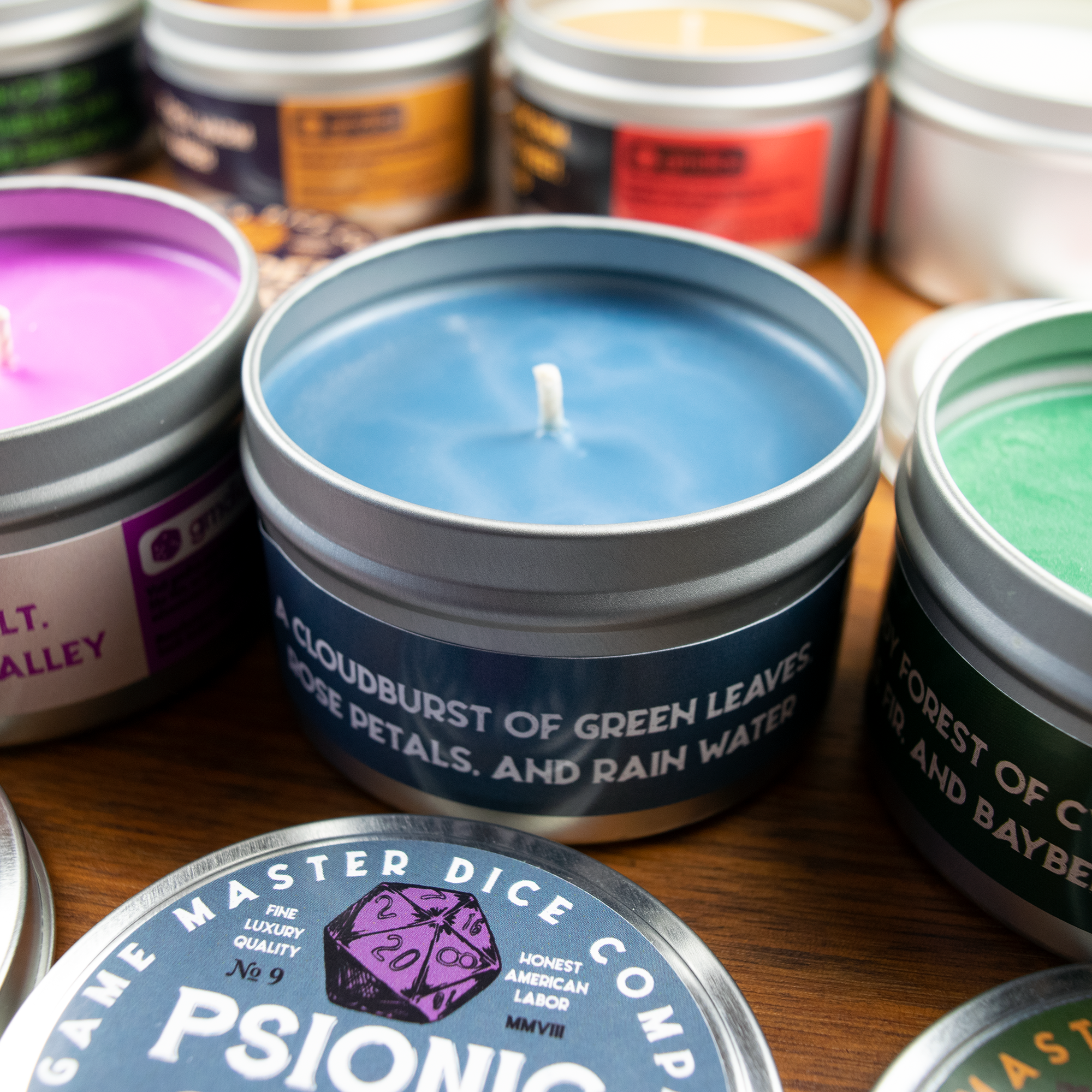 Game Master Dice - Psionic Storm Gaming Candle