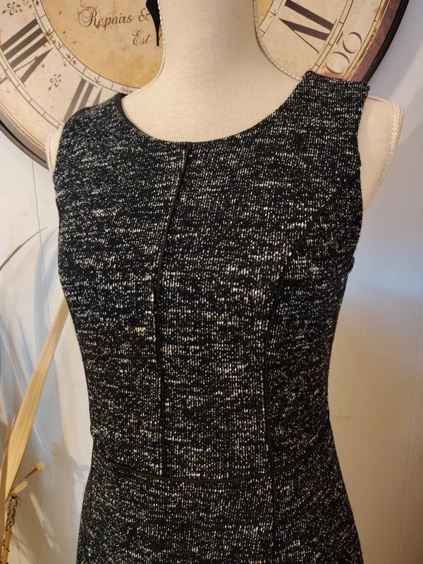 Talbots Petite Black & White Knit Dress Size 8P
