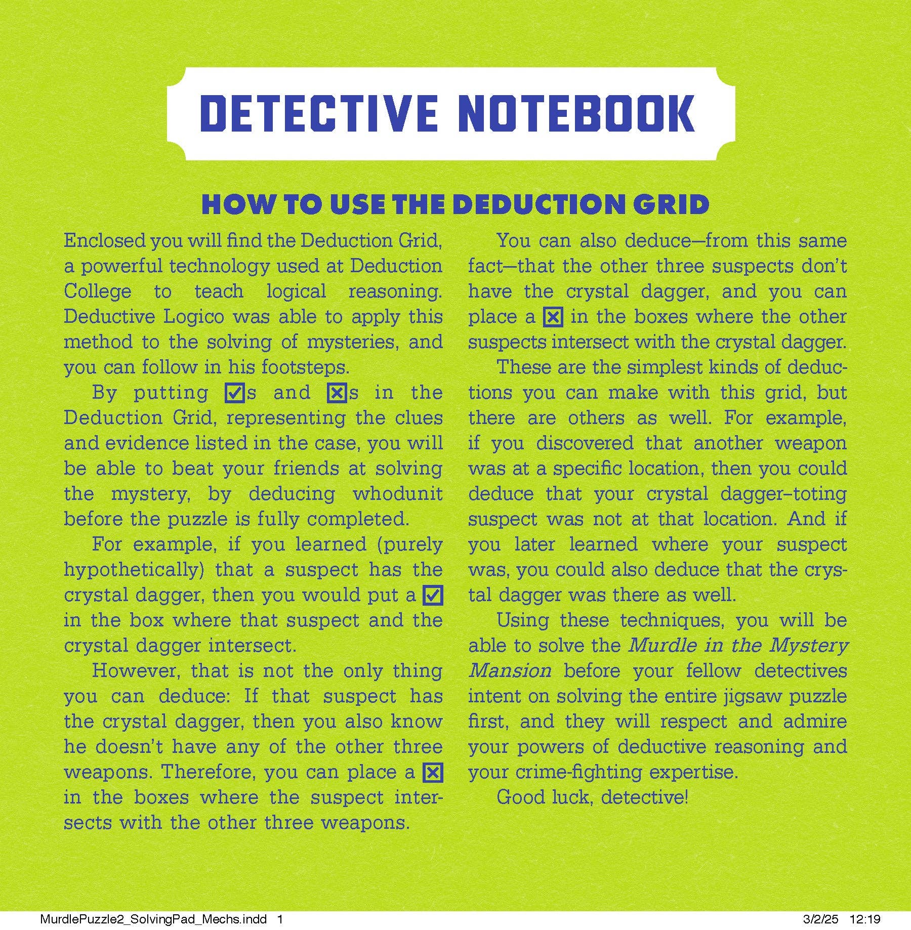 Chronicle Books - Murdle in the Mystery Mansion 500-Piece Jigsaw Puzzle