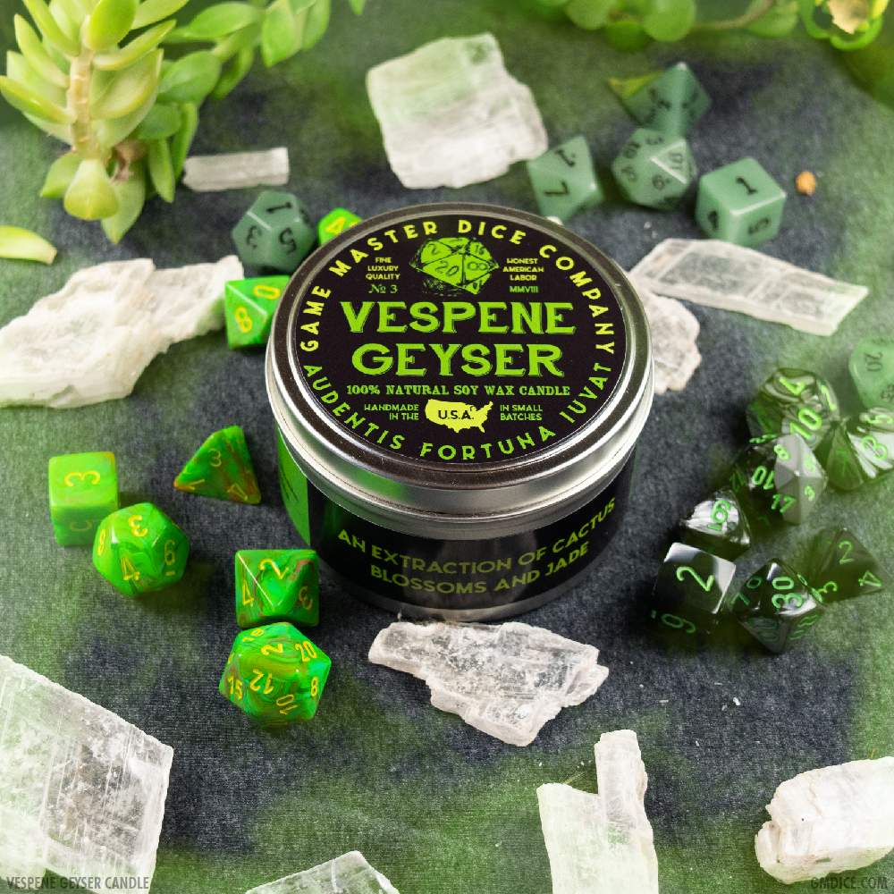 Game Master Dice - Vespene Geyser Gaming Candle