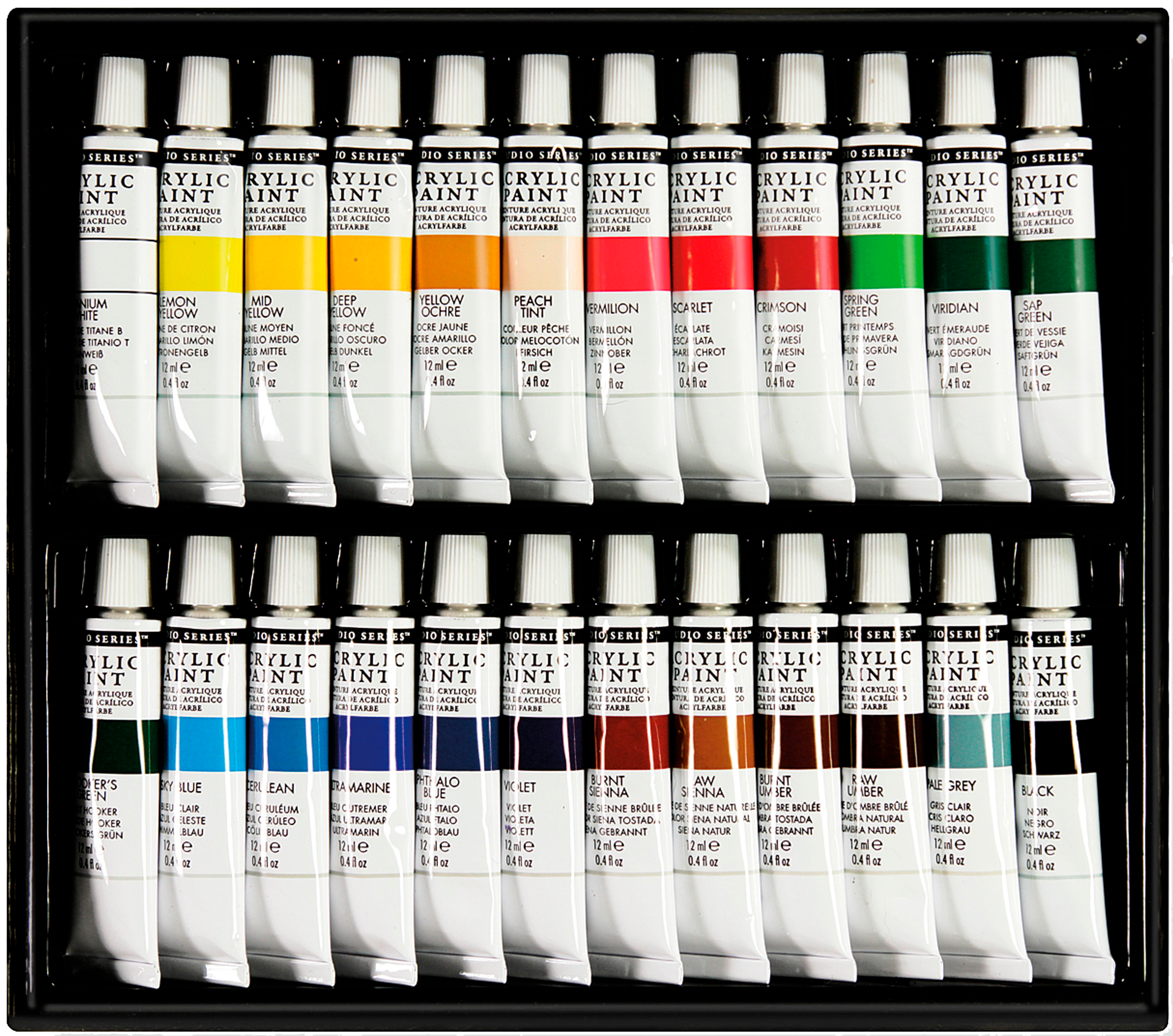 Peter Pauper Press - Studio Series Acrylic Paint Set (24 colors)