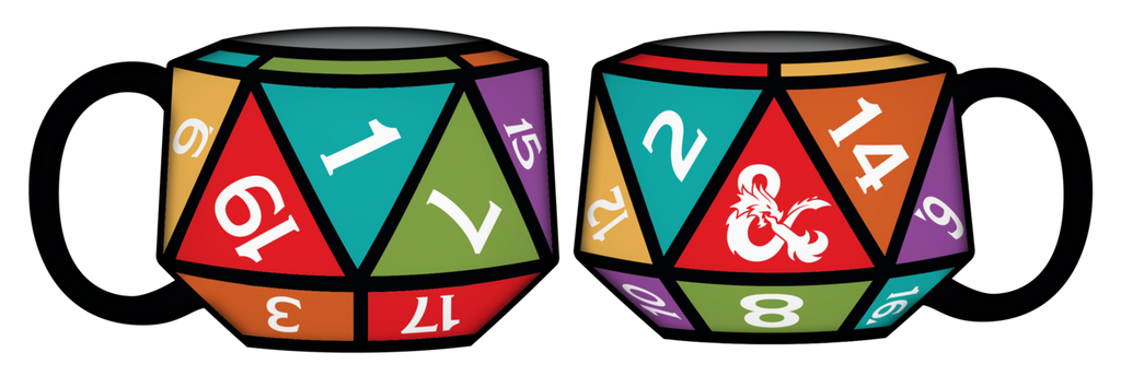Silver Buffalo - Dungeons & Dragons D20 Die Ceramic 3D Sculpted Mug