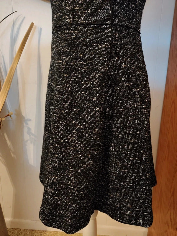 Talbots Petite Black & White Knit Dress Size 8P