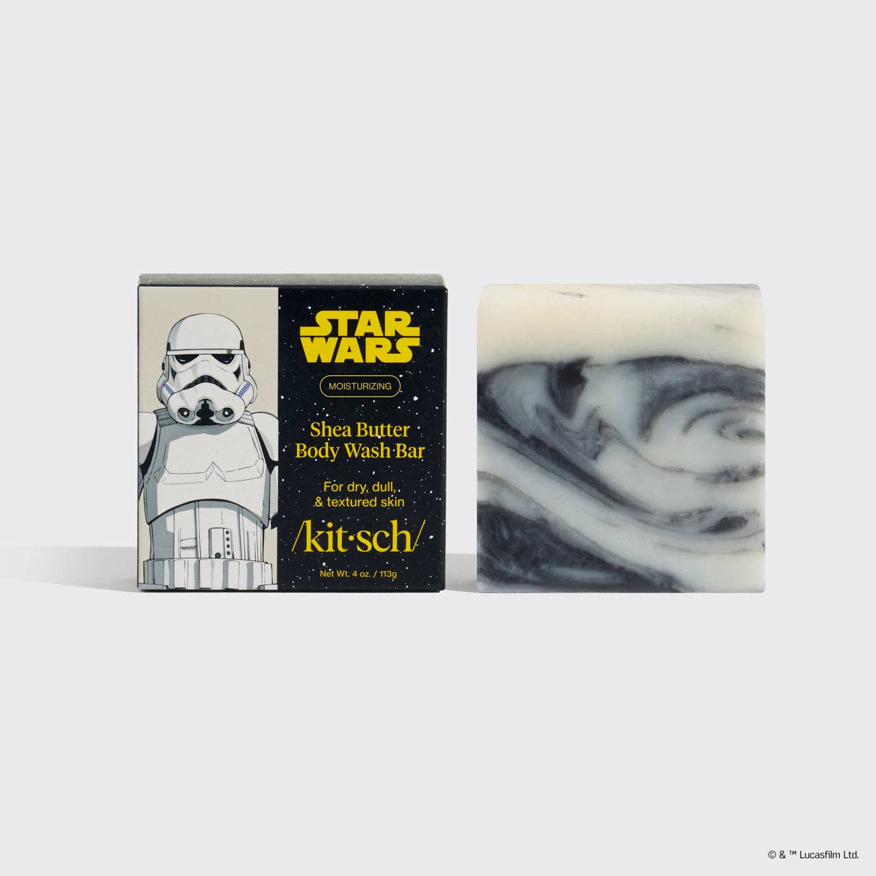 KITSCH - Star Wars™ & Kitsch Shea Butter Moisturizing Solid Body Wash - Stormtrooper Swirl