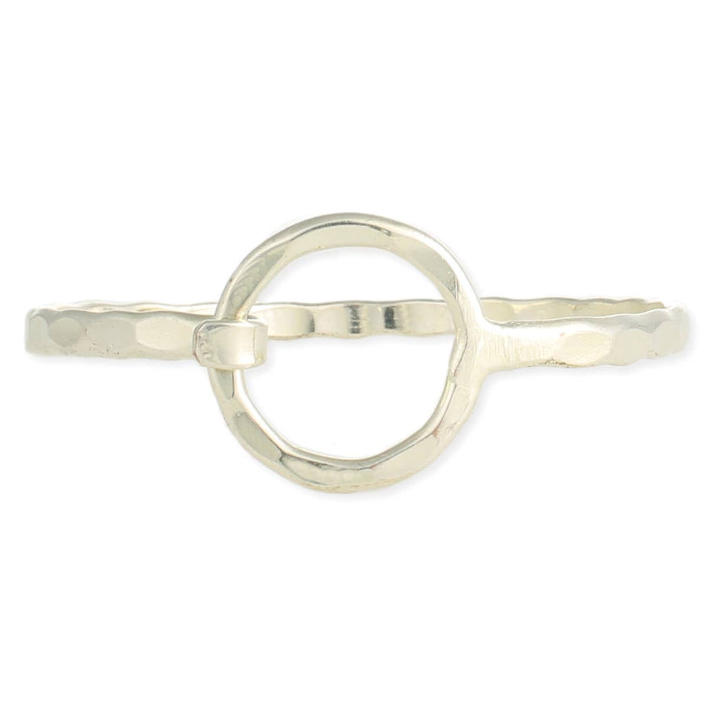 ZAD - Circle of Trust Silver Hammered Cuff Bracelet