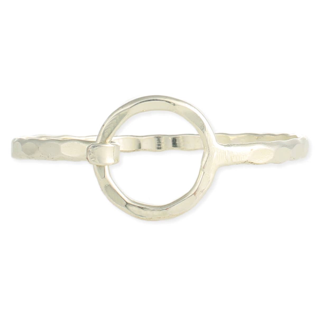 ZAD - Circle of Trust Silver Hammered Cuff Bracelet