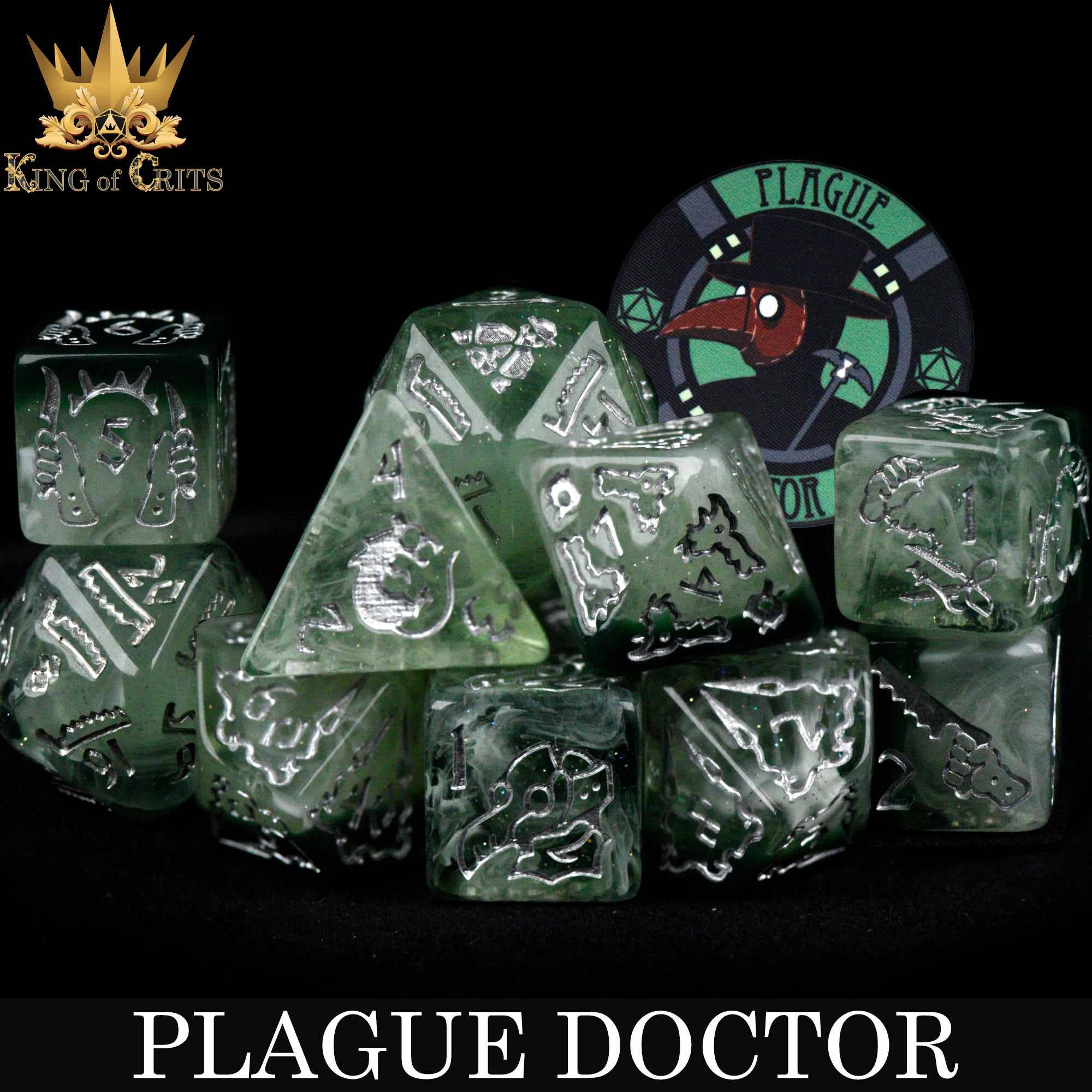 DNDDICE.COM - Plague Doctor - 11 Dice Set