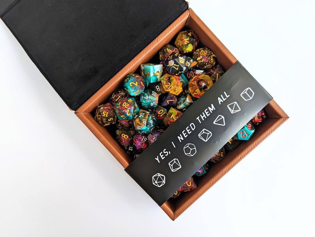 NTSD Gaming and Bookish Goods - Yes, I Need Them All - D&D - Vegan Leather Dice Box