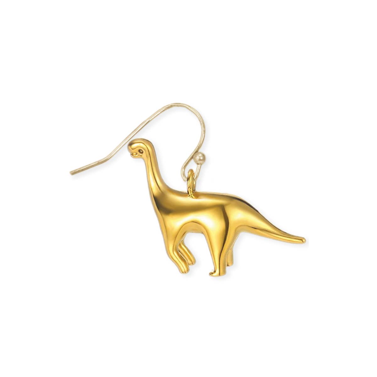 ZAD - Prehistoric Times Gold Brontosaurus Earrings